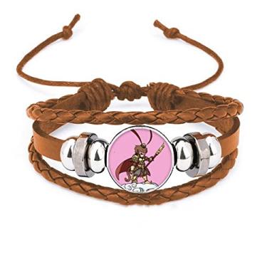 Imagem de un brand Pulseira de couro com notas de viagem Monkey King