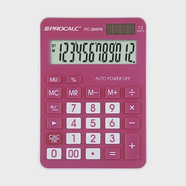 Imagem de Calculadora de Mesa Procalc PC286 pk 12 Digitos pink