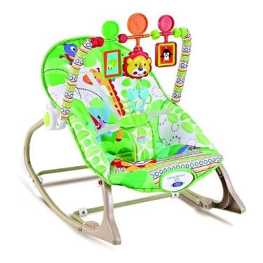 Imagem de Cadeira Cadeirinha Bebê Descanso Vibra Musical Até 18Kg Floresta - Sta