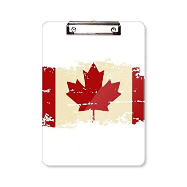 Imagem de Bandeira canandesa e folha de bordo pasta prancheta placa de apoio A4