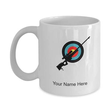 Imagem de Caneca personalizada para tiro de alvo – Caneca de café para amantes de alvo – Caneca de café de 325 ml