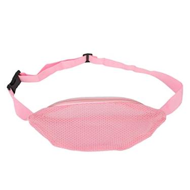 Imagem de Pochete Portátil Leve De Malha De Praia - Cinto Respirável, à Prova D'água E Ajustável - Pacote De Cintura Ideal Para Esportes Ao Ar Livre Para Viagens(粉色)
