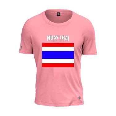 Imagem de Camiseta Muay Thai Bandeira Thailandia Shap Life Luta-Unissex