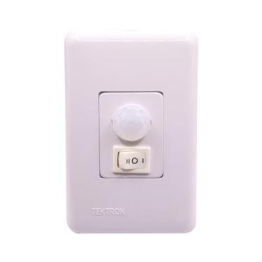 Imagem de Sensor de Movimento Tektron com Interruptor SR-03 - Infravermelho Com Fotocélula, Bivolt para Embutir