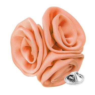 Imagem de Vittorio Vico Broche de lapela premium trio de flores - lapela formal para homens, broche de flor, 2.0" (5.10CM), Poliéster, Não aplicável