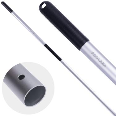 Imagem de POOLAZA Poste de piscina com alça dupla, alumínio anodizado, mastro de piscina destacável e telescópico de até 10,5 pés, postes portáteis para limpeza adequados para escumadeira de piscina, cabeça de