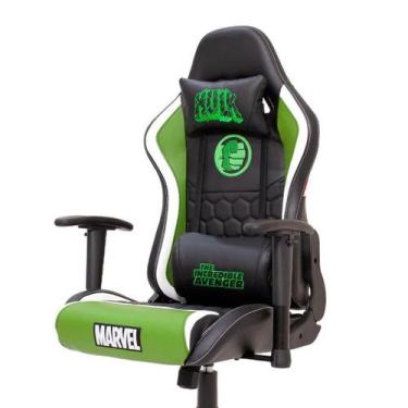 Imagem de Cadeira Gamer Marvel Hulk Gaming Pro Reclinável Braço 3D - Eaglex X Dc