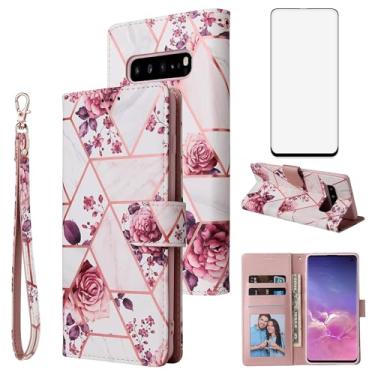 Imagem de Asuwish Compatível com Samsung Galaxy Note 9 Capa carteira de vidro temperado protetor de tela de couro com suporte para cartão de celular para Galaxies Gaxaly Glaxay Note9 Não mulheres homens ouro