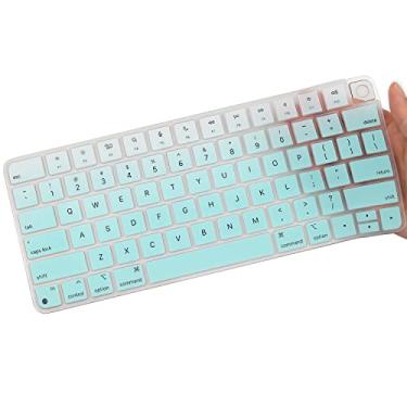 Imagem de Capa para teclado Apple Magic Keyboard A2449 A2450 MK293LL/A MK2A3LL/A, 2024/2023/2021 iMac All-in-One, iMac de 61 cm com chip M4/M3/M1 com Touch ID, layout dos EUA, verde menta