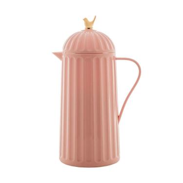 Imagem de Garrafa Térmica Bird Café Chá Retro Luxo Vintage 1L Rosa