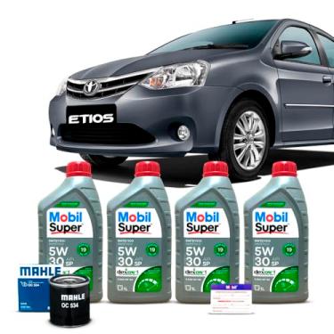 Imagem de Kit Troca de Oleo 5w30 e Filtro Toyota Etios Sedan 1.5 16V 2017 a 2020
