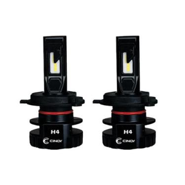 Imagem de Kit Par Lâmpada H4 super Led Plus 6500k bivolt - Cinoy, Branco, Bivolt