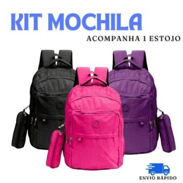 Imagem de Mochila Escolar Adolescente Feminina Estilosa Reforçada Faculdade Gran