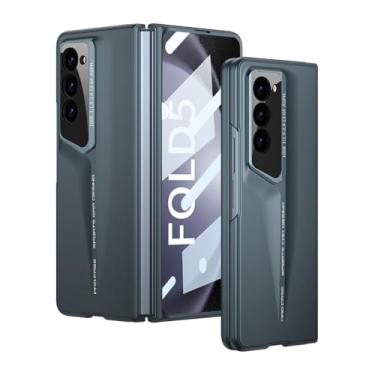 Imagem de Para Samsung Galaxy Z Fold 5 4 Capa dobrável para Z Fold4 Fold5 com película de concha All-in-one Capa ultrafina fosca Capas rígidas para PC, verde, para Galaxy Z Fold 4