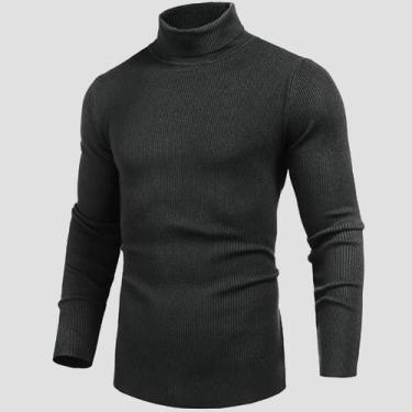 Imagem de Cacharrel Masculina Blusa Canelada Manga Longa Gola Alta - Levitali, P
