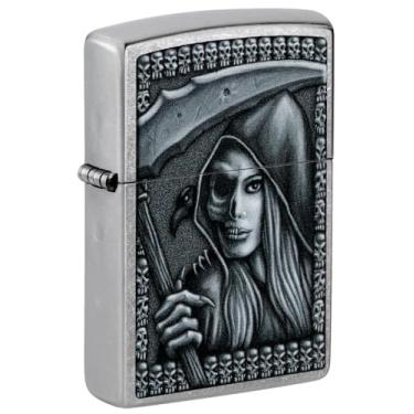 Imagem de Zippo Isqueiro de bolso cromado de rua Grim Beauty Design