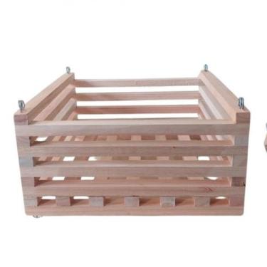 Imagem de Cachepô De Madeira Quadrado Para Orquídeas E Plantas Tam GG - Orquiflo