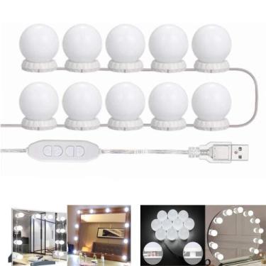Imagem de Kit 10 LAMPADAS- Luminária Led De Maquiagem Camarim Penteadeira 10 Lâm