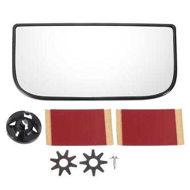 Imagem de X AUTOHAUX Espelho retrovisor do carro lado direito do passageiro, lente inferior do espelho de reboque de substituição com placa de suporte vidro branco não aquecido para Chevrolet Avalanche