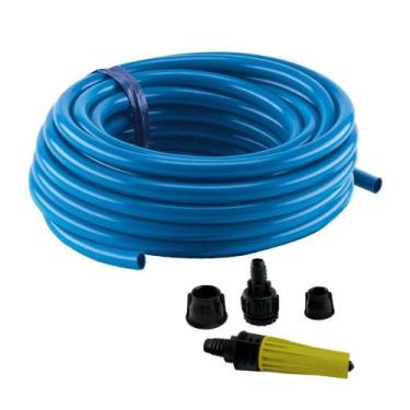 Imagem de Mangueira de Jardim Azul com Engate e Esguicho 10m Force Line