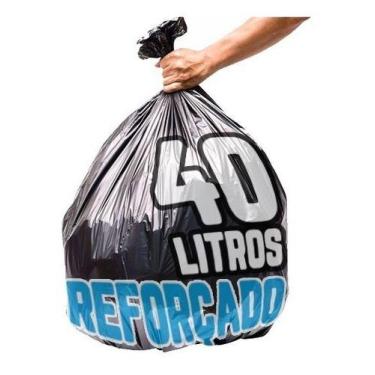 Imagem de Kit Com 500 Sacos De Lixo 40 Litros Reforçado Preto - HIGIPACK
