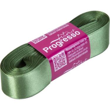 Imagem de Fita de Cetim 22MM 10M Verde Militar - Fitas Progresso