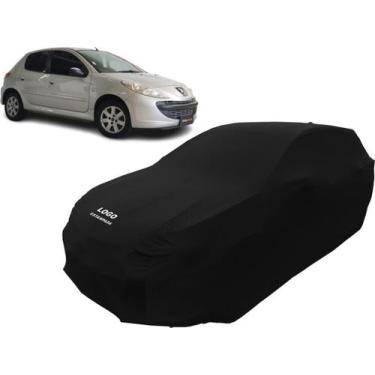 Imagem de Capa Automotiva Para Peugeot 207 Tecido Helanca Lycra - Mz, Preta