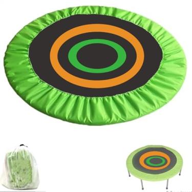 Imagem de WDMXSG Capa de mola de mini trampolim para substituição de acessórios de almofada pequena para tecido Oxford 900d de 101,6 cm, resistente ao desgaste e resistente a rasgos, verde