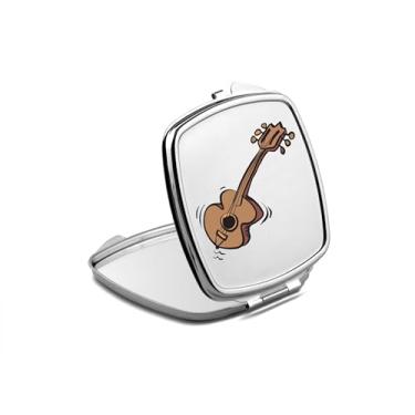 Imagem de SpreadPassion Espelho compacto de guitarra, amante de presente de guitarra, espelho fotográfico de guitarra, espelho de maquiagem de viagem pequeno espelho portátil, espelho de bolso portátil, ideia