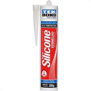 Imagem de Cola Silicone Tekbond 280G Alta Temperatura Vermelha - TEK BOND