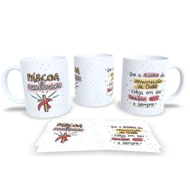 Imagem de Canecas de Porcelana Personalizada Páscoa Encanto e Doçura em Cada Gole