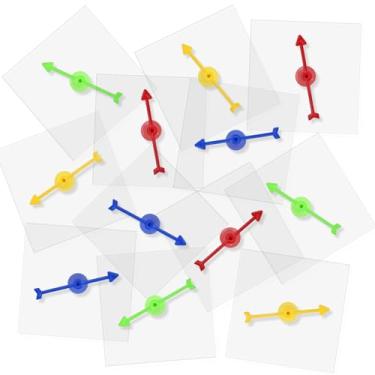 Imagem de 12pcs Game Spinners, Blank Acrylic Game Spinner Board with Rotating Arrows Erasable Arrow Game Spinners Clear Spinners for Classroom Activities Game (Square, Colorful Arrow)