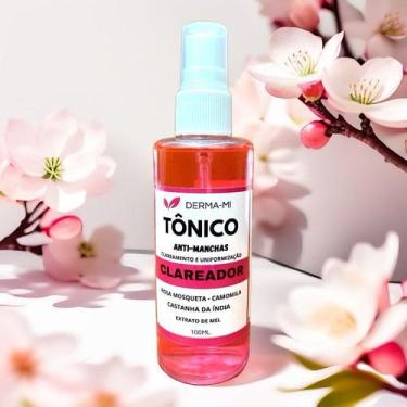 Imagem de Tônico Clareador Facial Anti-Manchas Natural 100ml  Rosa Mosqueta, Cas