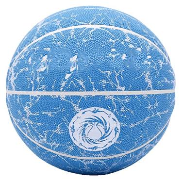 Imagem de Sporting Goods Bola de basquete para mulheres adultas e crianças, basquete profissional ao ar livre tamanho oficial 7, tamanho 6, tamanho 5, feita para uso interno e externo (azul, tamanho 6)