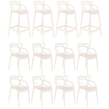 Imagem de [encerrado] Kit 8 Cadeiras + 4 Banquetas Altas Masters Allegra