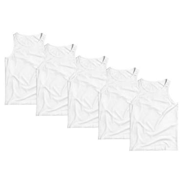 Imagem de Kit 5 Regatas Masculina Camiseta Lisa Premium Algodão Camisa - Basic F