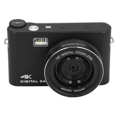 Imagem de Câmera Digital 4K para Fotografia, Tela Sensível Ao Toque TFT LCD 3,0 Polegadas Com Foco Automático Câmera Vlogging 4K 64 MP Com Zoom Digital 18X, Câmera Aponte e Dispare (Preto)
