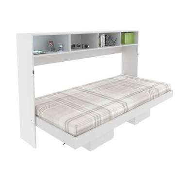 Imagem de Cama Articulada Horizontal de Solteiro com 6 Nichos CM8020 Branco - Te