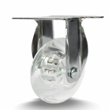 Imagem de Rodízio Cromado Colson Base Fixo 75mm Roda Gel Capacidade 50kg
