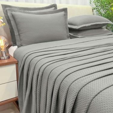 Imagem de Conjunto Casal King Size Seline 200 Fios Bordado Toque Super Macio - J