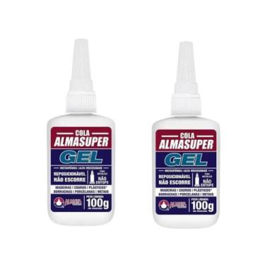 Imagem de Kit 2 Cola Gel Instantânea Alta Velocidade 100G - Almasuper