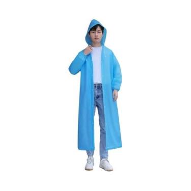 Imagem de Poncho De Chuva Transparente À Prova De Vento EVA Feminino Bicicleta M