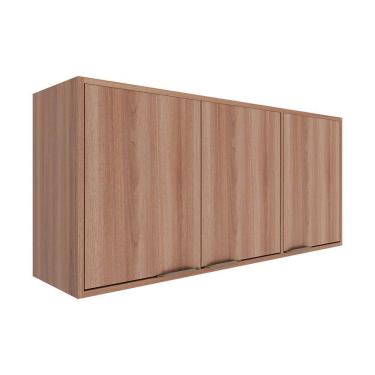 Imagem de Armário Aéreo 120cm Louise 3 Portas Móveis Sul Nogal