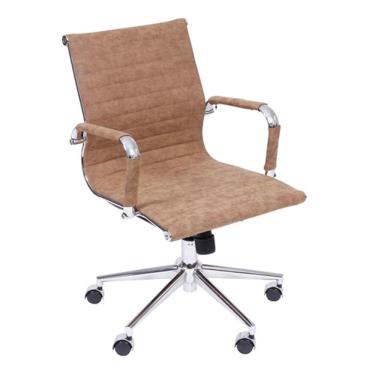 Imagem de Cadeira Madrid Retro Cromada Or Design- Castanho