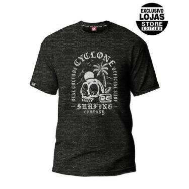 Imagem de Camisa Cyclone Skull Vintage, Mescla preto, M