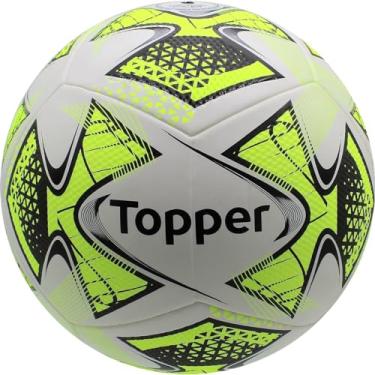 Imagem de Bola de Futebol Society 22 Amarelo, Branco e Preto -Topper