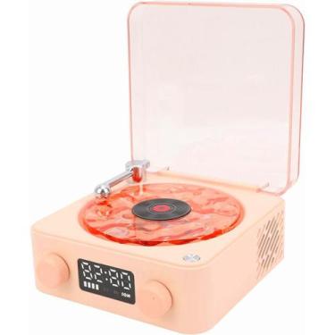 Imagem de Caixa De Som Vitrola Toca Disco Vinil Bluetooth Cartao Tf Usb Recarreg