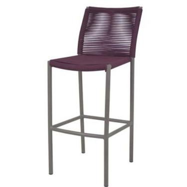 Imagem de Banqueta de Área Externa Modelo Panamá Sem Braços Corda Naval - Freque