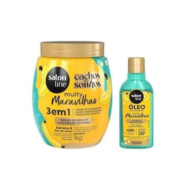 Imagem de Salon Line Kit Multy Creme de Tratamento + Óleo Reparador Condicionante Banana