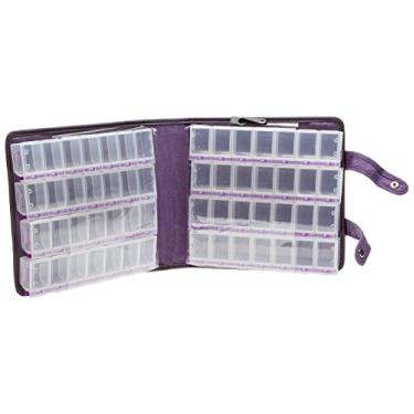 Imagem de Craft Mates Organizador de contas com 56 compartimentos de bloqueio, recipientes de armazenamento de plástico transparente para contas, botões, pinos, joias e suprimentos de artesanato, tampas